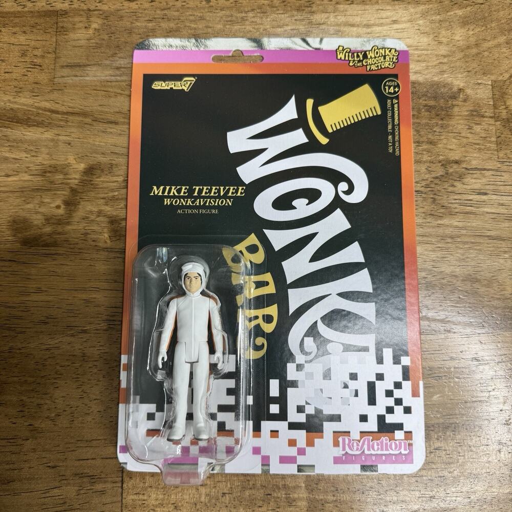 New Super7 ReAction Willy Wonka Chocolate Factory Mike Teevee Action Figure